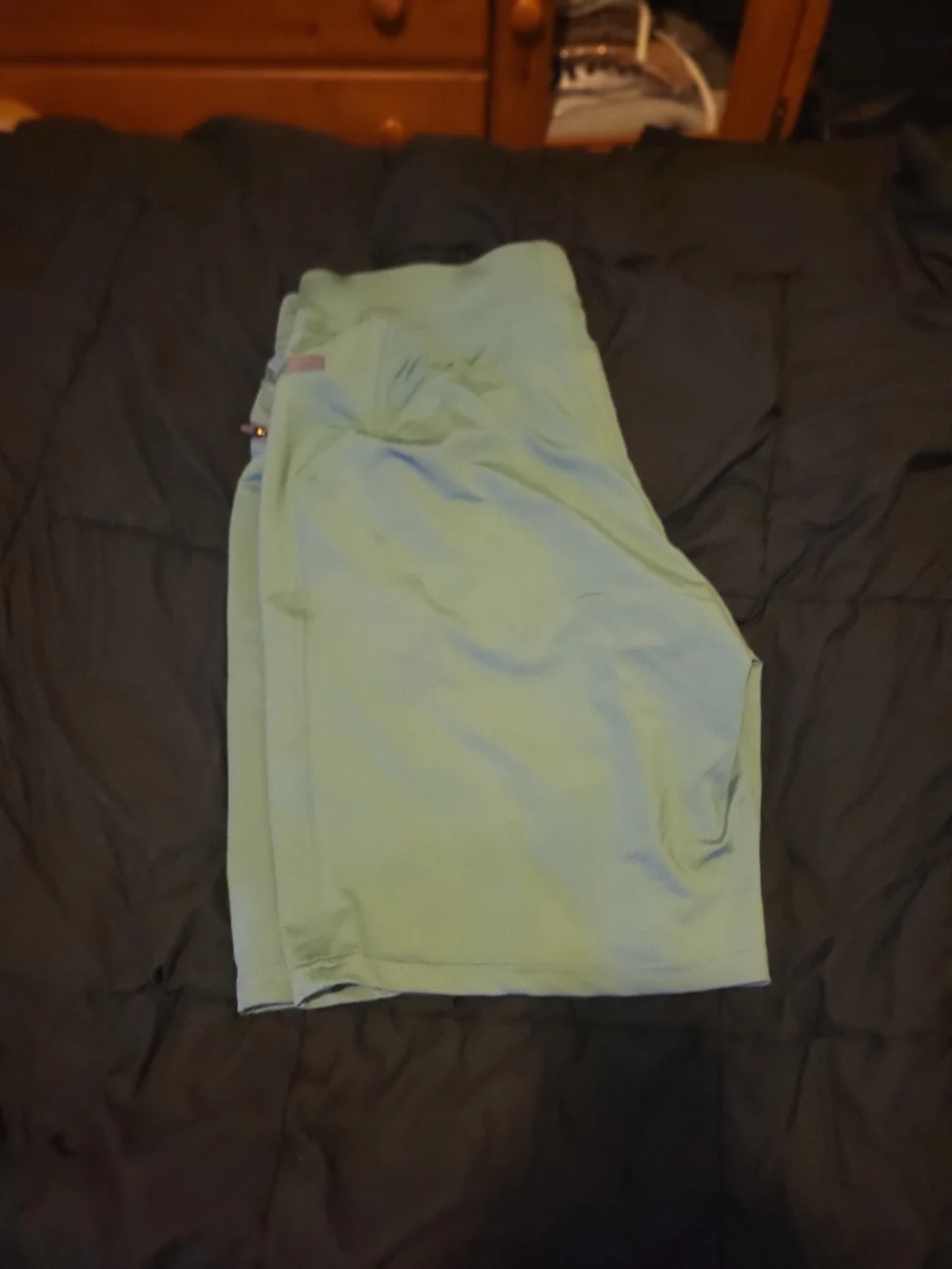 Light Sage Drawstring Gym Shorts